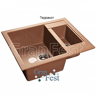 Мойка кухонная GranFest GF-Q610K 61 см терракотовая