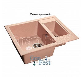 Мойка кухонная GranFest GF-Q610K 61 см светло-розовая