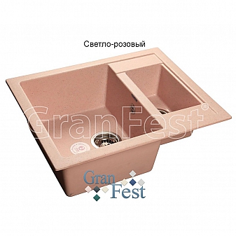Мойка кухонная GranFest GF-Q610K 61 см светло-розовая
