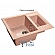 Мойка кухонная GranFest GF-Q610K 61 см светло-розовая