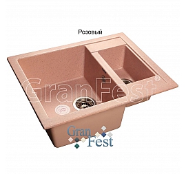 Мойка кухонная GranFest GF-Q610K 61 см розовая