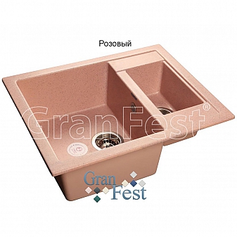 Мойка кухонная GranFest GF-Q610K 61 см розовая