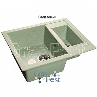 Мойка кухонная GranFest GF-Q610K 61 см салатовая