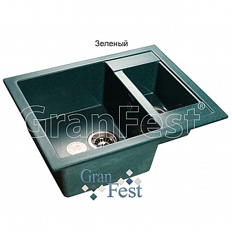 Мойка кухонная GranFest GF-Q610K 61 см зеленая