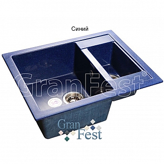 Мойка кухонная GranFest GF-Q610K 61 см синяя