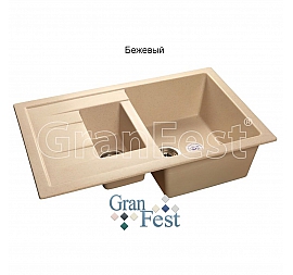 Мойка кухонная GranFest GF-Q775KL 77 см бежевая
