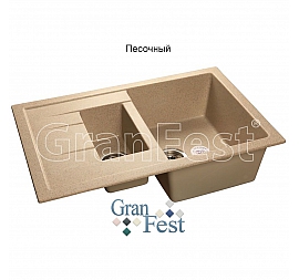 Мойка кухонная GranFest GF-Q775KL 77 см песочная