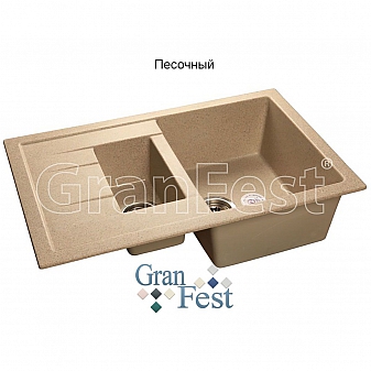 Мойка кухонная GranFest GF-Q775KL 77 см песочная