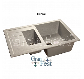 Мойка кухонная GranFest GF-Q775KL 77 см серая