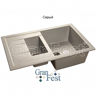 Мойка кухонная GranFest GF-Q775KL 77 см серая