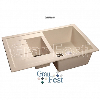 Мойка кухонная GranFest GF-Q775KL 77 см белая