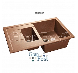 Мойка кухонная GranFest GF-Q775KL 77 см терракотовая