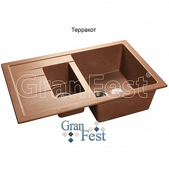 Мойка кухонная GranFest GF-Q775KL 77 см терракотовая