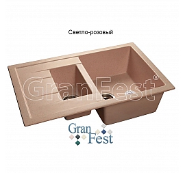 Мойка кухонная GranFest GF-Q775KL 77 см светло-розовая