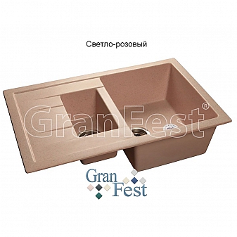 Мойка кухонная GranFest GF-Q775KL 77 см светло-розовая
