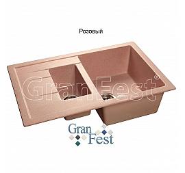 Мойка кухонная GranFest GF-Q775KL 77 см розовая