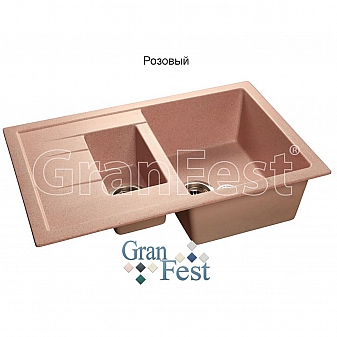 Мойка кухонная GranFest GF-Q775KL 77 см розовая