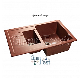 Мойка кухонная GranFest GF-Q775KL 77 см красный марс
