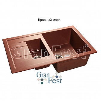 Мойка кухонная GranFest GF-Q775KL 77 см красный марс