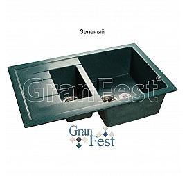 Мойка кухонная GranFest GF-Q775KL 77 см зеленая