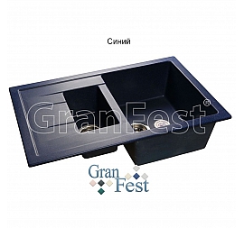 Мойка кухонная GranFest GF-Q775KL 77 см синяя