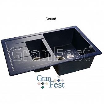 Мойка кухонная GranFest GF-Q775KL 77 см синяя