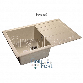 Мойка кухонная GranFest GF-Q780L 77 см бежевая