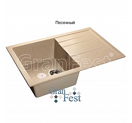Мойка кухонная GranFest GF-Q780L 77 см песочная