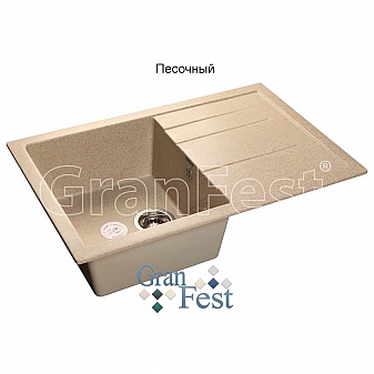 Мойка кухонная GranFest GF-Q780L 77 см песочная