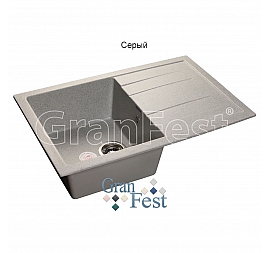Мойка кухонная GranFest GF-Q780L 77 см серая
