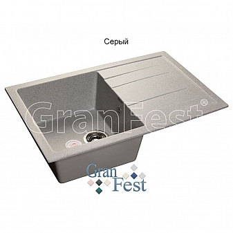 Мойка кухонная GranFest GF-Q780L 77 см серая