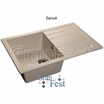 Мойка кухонная GranFest GF-Q780L 77 см белая