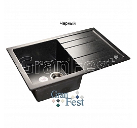 Мойка кухонная GranFest GF-Q780L 77 см черная