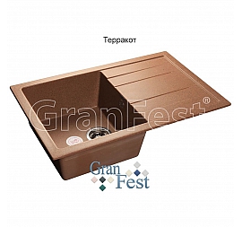 Мойка кухонная GranFest GF-Q780L 77 см терракотовая