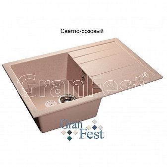 Мойка кухонная GranFest GF-Q780L 77 см светло-розовая