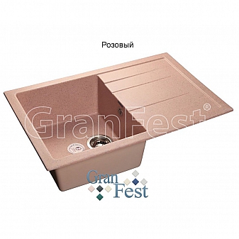 Мойка кухонная GranFest GF-Q780L 77 см розовая