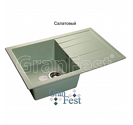 Мойка кухонная GranFest GF-Q780L 77 см салатовая