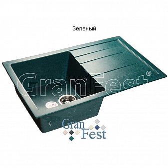 Мойка кухонная GranFest GF-Q780L 77 см зеленая