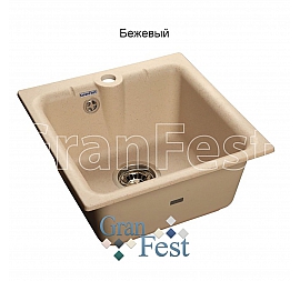 Мойка кухонная GranFest GF-P420 42 см бежевая