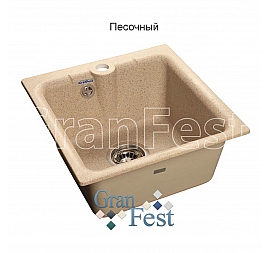 Мойка кухонная GranFest GF-P420 42 см песочная