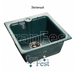 Мойка кухонная GranFest GF-P420 42 см зеленая