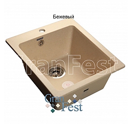 Мойка кухонная GranFest GF-P505 43 см бежевая