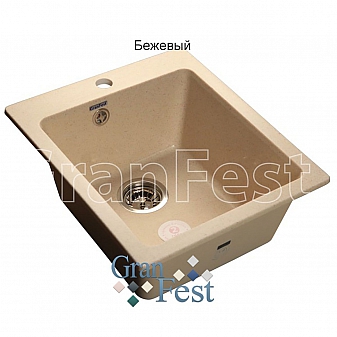 Мойка кухонная GranFest GF-P505 43 см бежевая