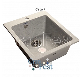 Мойка кухонная GranFest GF-P505 43 см серая