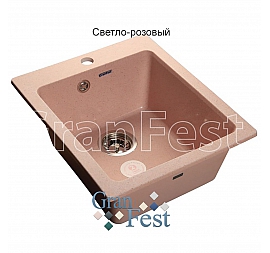 Мойка кухонная GranFest GF-P505 43 см светло-розовая