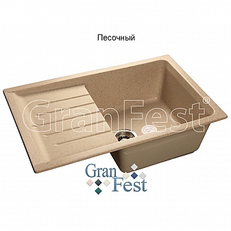 Мойка кухонная GranFest GF-P760L 76 см песочная