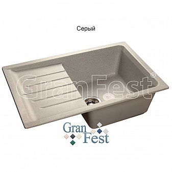 Мойка кухонная GranFest GF-P760L 76 см серая