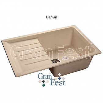 Мойка кухонная GranFest GF-P760L 76 см белая