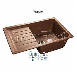 Мойка кухонная GranFest GF-P760L 76 см терракотовая