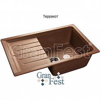 Мойка кухонная GranFest GF-P760L 76 см терракотовая